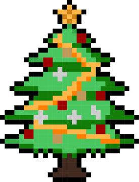 ドット絵・クリスマスツリー