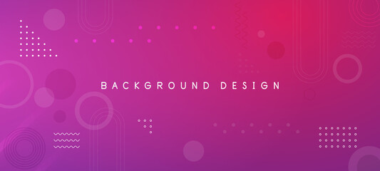 Red purple gradient minimal vector background with dotted and circle shape. Abstract halftone textured backdrop for banners, presentations, business templates