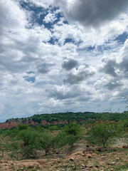 clouds over the mountains