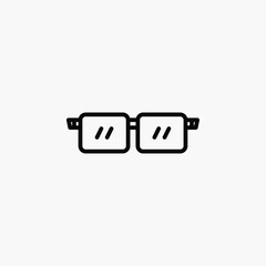 Glasses, eyeglasses line icon, vector, illustration, logo template. Suitable for many purposes.