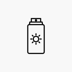 Sunblock, sunscreen line icon, vector, illustration, logo template. Suitable for many purposes.