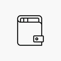 Wallet, saving line icon, vector, illustration, logo template. Suitable for many purposes.