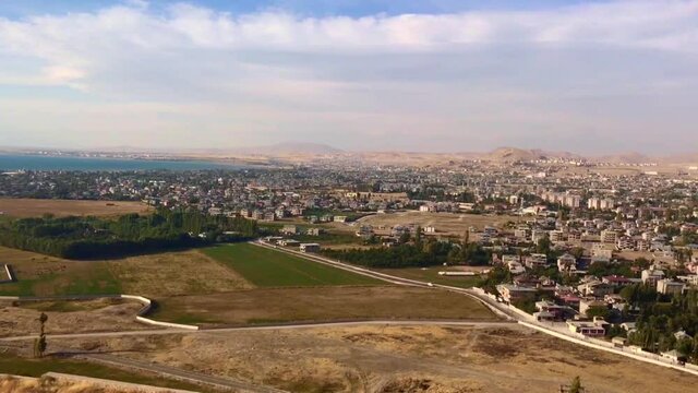 City of Van panorama from Van Castle in Eastern Anatolia, Turkey. City of Van has a long history as a major urban area.