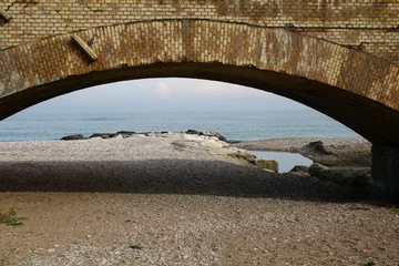 Fototapeten old bridge in trabocchi coast fossacesia abruzzo italy  © gianni