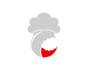 Simple crab claw with chef hat on the top