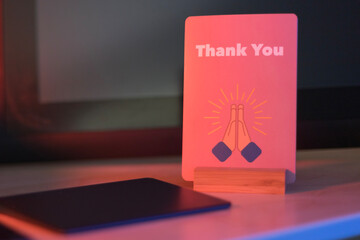 Thank You flash card