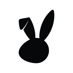 Easter bunny ears icon design isolated on white background