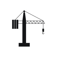 Building crane Icon design isolated on white background