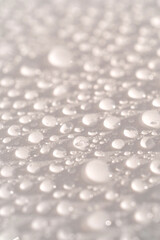 Lots of drops on a white background.