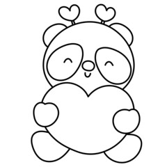 Valentine's day panda