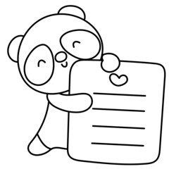 Valentine's day panda