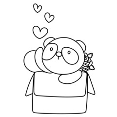 Valentine's day panda