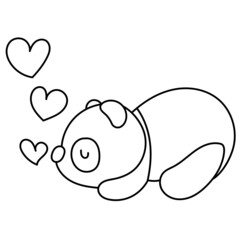 Valentine's day panda