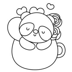 Valentine's day panda