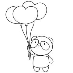Valentine's day panda