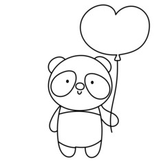 Valentine's day panda