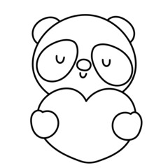 Valentine's day panda