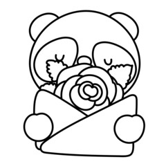 Valentine's day panda