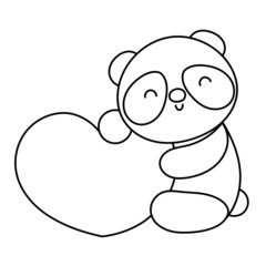Valentine's day panda