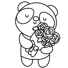 Valentine's day panda
