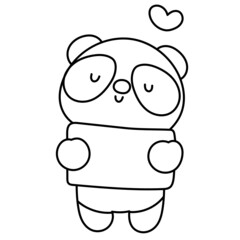 Valentine's day panda