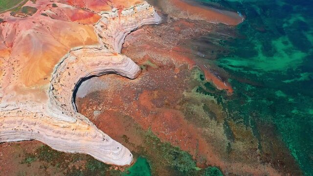 Australia beautiful nature landmark - Blanche Point, Adelaide aerial view