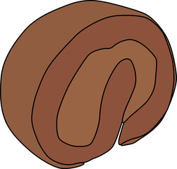 甘くて美味しいチョコのロールケーキ