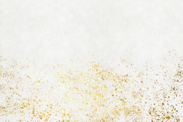 Gold splash pattern on white Japanese paper background image