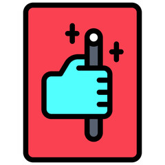 ace of wands filled outline icon