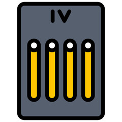 four of wands filled outline icon