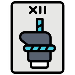 the hanged man filled outline icon