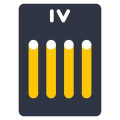 four of wands flat icon