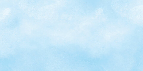 Abstract watercolor background. Sky blue shades watercolor background. Aquarelle paint paper textured canvas for design, card template. 