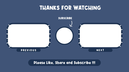 End screen Blue Navy