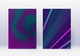Cover design template set. Abstract lines modern b