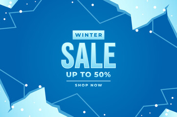 Winter Sale Design Background For Greeting Moment