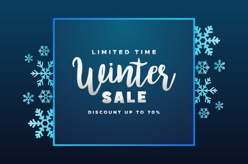 Winter Sale Design Background For Greeting Moment