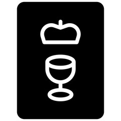 page of cups solid icon