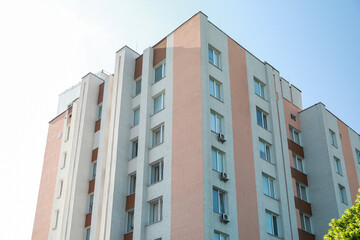 View of modern residential building in city