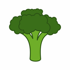 broccoli vegetable vector icon