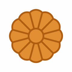 mooncake vector icon 