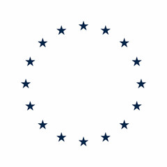 circular star vector template