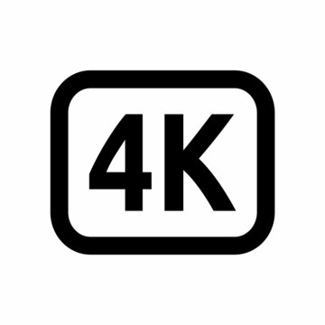 4K UHD video image resolution vector icon element