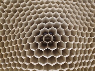 Black and white hexagon honeycomb pattern background