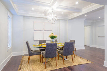 Modern dining room in luxury house.
