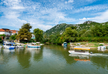 Virpazar,Lake Skadar boat tours,in late summer,Montenegro,Eastern Europe.