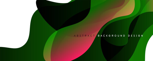 Trendy simple fluid color gradient abstract background with dynamic wave line effect. Vector Illustration For Wallpaper, Banner, Background, Card, Book Illustration, landing page © antishock