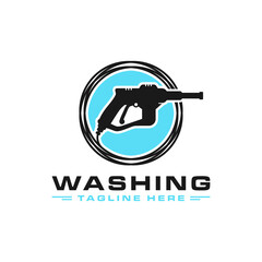 high pressure water spray illustration logo