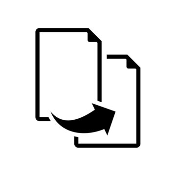 Duplicate document file icon. Overwrite, replacement symbol. Illustration vector