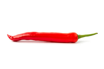Fresh red peppers isolated on a white background.